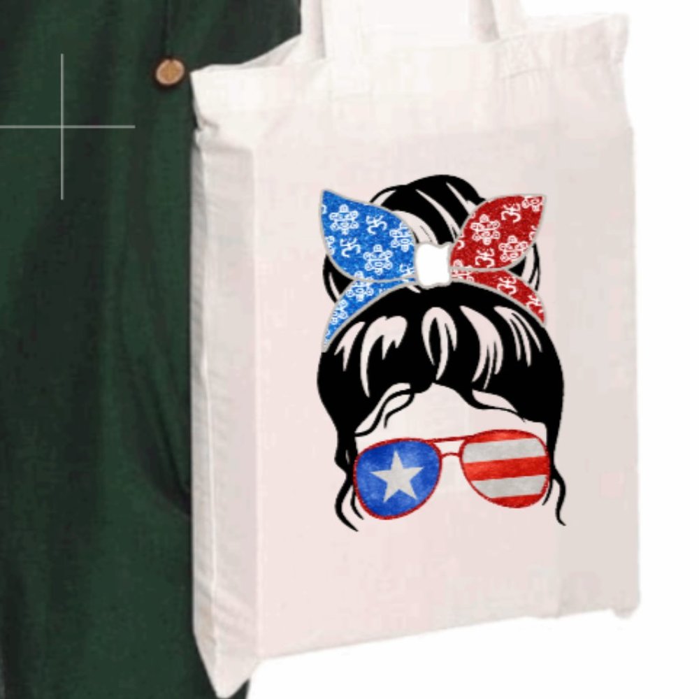 Taino bow Puerto Rican Boricua tote bag